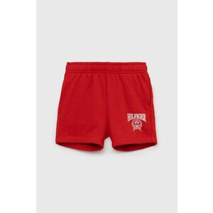 Detské krátke nohavice Tommy Hilfiger červená farba, nastaviteľný pás vyobraziť