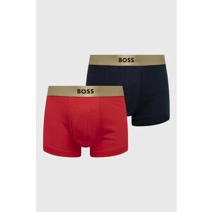 Bavlnené boxerky BOSS 2-pak červená farba vyobraziť