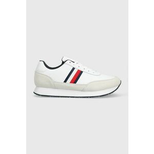 Kožené tenisky Tommy Hilfiger FM0FM04397 CORE EVA RUNNER CORPORATE LEA biela farba vyobraziť