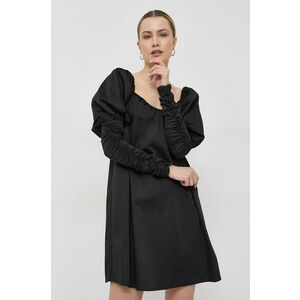 Šaty Notes du Nord Fawn čierna farba, mini, rovný strih vyobraziť