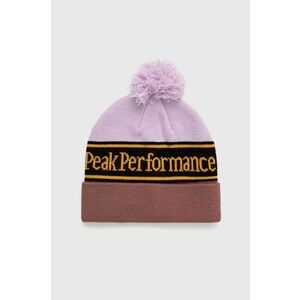 Čiapka Peak Performance fialová farba, z hrubej pleteniny vyobraziť