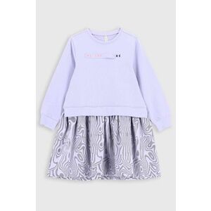Dievčenské šaty Coccodrillo fialová farba, mini, áčkový strih vyobraziť