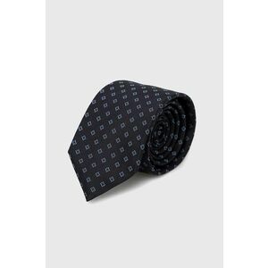 Hodvábna kravata BOSS tmavomodrá farba vyobraziť