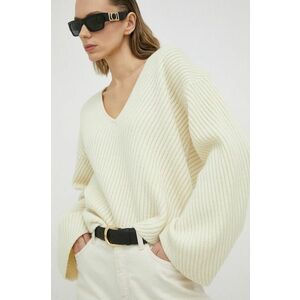 Vlnený sveter By Malene Birger Emery dámsky, béžová farba vyobraziť
