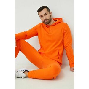 Tréningová mikina Calvin Klein Performance pánska, oranžová farba, s kapucňou, jednofarebná vyobraziť