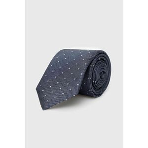Hodvábna kravata BOSS tmavomodrá farba vyobraziť