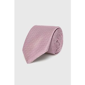 Hodvábna kravata BOSS fialová farba vyobraziť