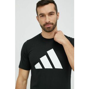Tréningové tričko adidas Performance čierna farba, s potlačou vyobraziť