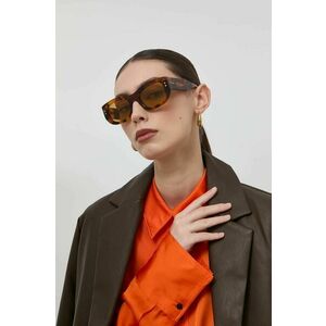Slnečné okuliare Gucci GG1215S dámske, hnedá farba vyobraziť