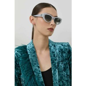 Slnečné okuliare Alexander McQueen AM0377S dámske, šedá farba vyobraziť