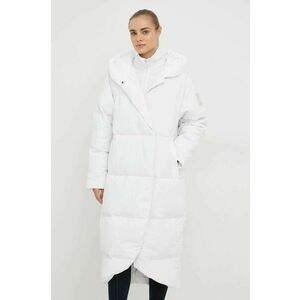 Páperová bunda adidas dámska, biela farba, zimná vyobraziť