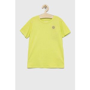 Obojstranné bavlnené tričko Guess zelená farba, jednofarebný vyobraziť