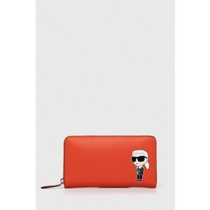 Kožená peňaženka Karl Lagerfeld dámsky, čierna farba vyobraziť