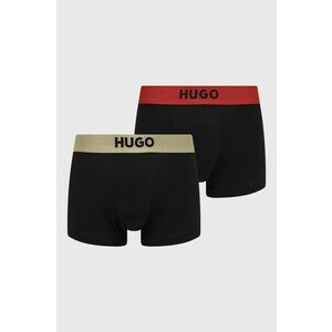 Boxerky HUGO 2-pak pánske, čierna farba vyobraziť