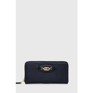 Kožená peňaženka Lauren Ralph Lauren dámsky, tmavomodrá farba vyobraziť