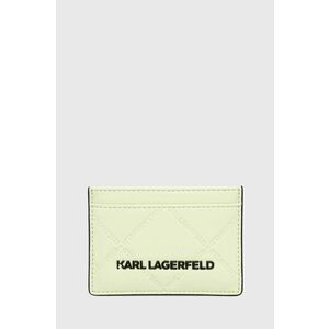 Puzdro na karty Karl Lagerfeld dámsky, zelená farba vyobraziť