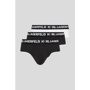 Slipy Karl Lagerfeld 3-pak pánske, čierna farba vyobraziť