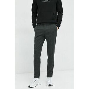Nohavice Premium by Jack&Jones Winter pánske, šedá farba, priliehavé vyobraziť