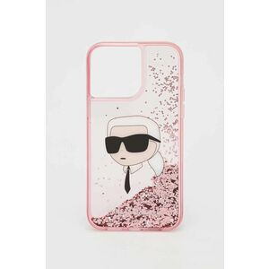 Puzdro na mobil Karl Lagerfeld iPhone 14 Pro Max 6, 7" ružová farba vyobraziť