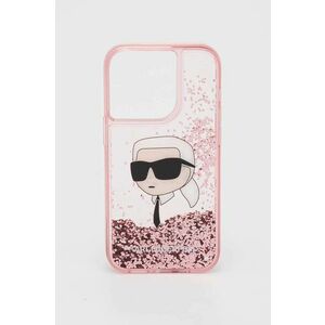 Puzdro na mobil Karl Lagerfeld iPhone 14 Pro 6, 1" ružová farba vyobraziť