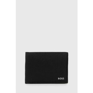 Kožená peňaženka BOSS pánsky, čierna farba vyobraziť