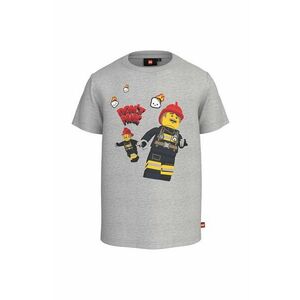 Detské bavlnené tričko Lego City šedá farba, s potlačou vyobraziť