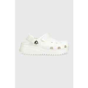 Šľapky Crocs Classic Hiker Clog 206772.143.D-WHT.WHT, dámske, biela farba, na platforme, 206772 vyobraziť