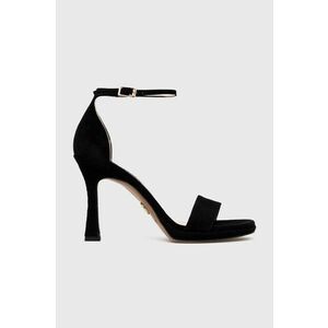 Semišové sandále Baldowski čierna farba vyobraziť
