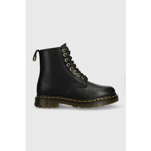 Kožené workery Dr. Martens 1460 dámske, čierna farba, na plochom podpätku, zateplené vyobraziť