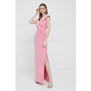 Šaty Lauren Ralph Lauren ružová farba, maxi, áčkový strih vyobraziť
