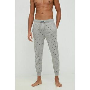Bavlnené pyžamové nohavice Polo Ralph Lauren šedá farba, vzorovaná vyobraziť