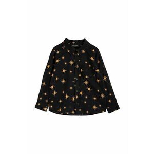 Detská bavlnená košeľa Mini Rodini čierna farba vyobraziť