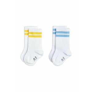 Detské ponožky Mini Rodini 2-pak biela farba vyobraziť