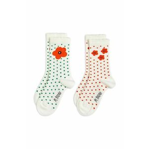 Detské ponožky Mini Rodini 2-pak biela farba vyobraziť