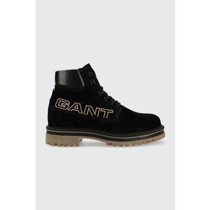 Semišové členkové topánky Gant Palrock pánske, čierna farba vyobraziť