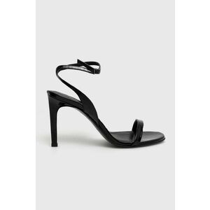 Kožené sandále Calvin Klein čierna farba vyobraziť
