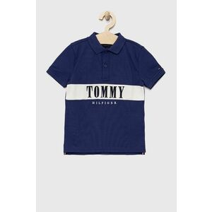 Detské polo tričko Tommy Hilfiger tmavomodrá farba, s nášivkou vyobraziť