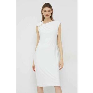 Šaty Lauren Ralph Lauren biela farba, mini, priliehavá vyobraziť