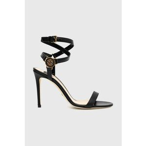 Kožené sandále Elisabetta Franchi čierna farba, SA01L31E2 vyobraziť