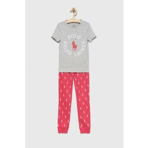 Detské bavlnené pyžamo Polo Ralph Lauren ružová farba, vzorovaná vyobraziť