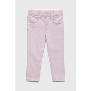 Detské nohavice Guess ružová farba, jednofarebné vyobraziť