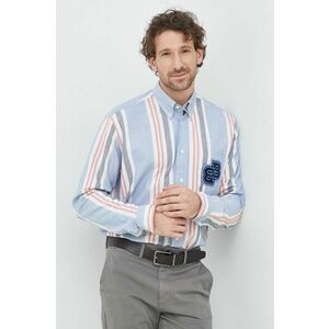 Bavlnená košeľa BOSS BOSS ORANGE pánska, regular, s golierom button-down vyobraziť