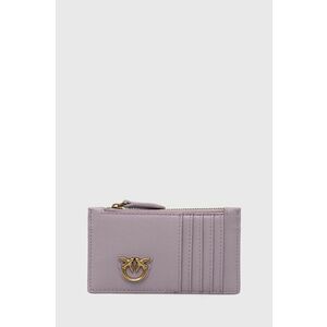 Kožená peňaženka Pinko dámsky, fialová farba vyobraziť