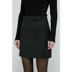 Sukňa Morgan čierna farba, mini, rovný strih vyobraziť