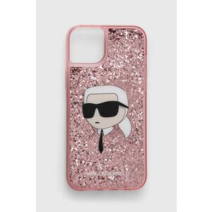 Puzdro na mobil Karl Lagerfeld iPhone 14 Plus 6, 7'' ružová farba vyobraziť