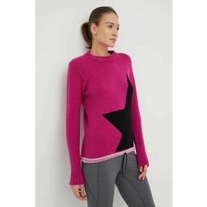 Vlnený sveter Newland dámsky, ružová farba vyobraziť