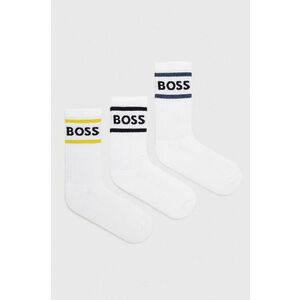 Ponožky BOSS 3-pak pánske, béžová farba vyobraziť