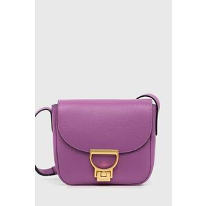 Kožená kabelka Coccinelle fialová farba vyobraziť
