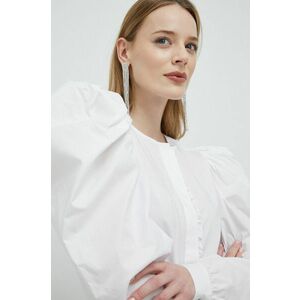 Bavlnená košeľa Custommade Beri dámska, biela farba, regular vyobraziť