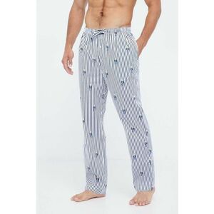 Bavlnené pyžamové nohavice Polo Ralph Lauren tmavomodrá farba, vzorovaná vyobraziť